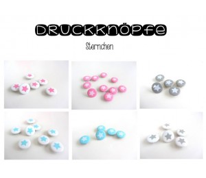 Jersey Druckknöpfe 11mm Snaps - Stern